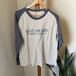 Old Key Lime House Lantana Florida Shirt Long Sleeve Fundy Baseball Tee XL
